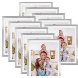 Giftgarden 8x10 Silver Picture Frame Set of 10
