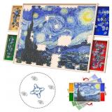 Rotatable Puzzle Board with Drawers and Cover