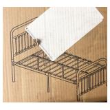 Metal bed, queen, black