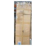 Beige upholstered platform bed, king