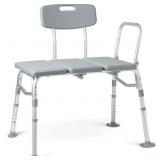 Medline Guardian transfer bench with back