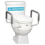 Carex 3.5" Raised Toilet Seat w/ Handles