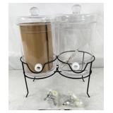 twin glass drink dispenser, not tested