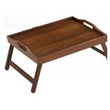 Bamboo Tray Table with Folding Legs, 16.9"x12.3"