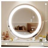 12" Vanity Mirror, LED, 360 Rotation, Dimmable