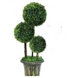 Artificial Boxwood Topiary Tree, 27.5Inch