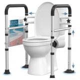 Adjustable Detachable Toilet Safety Rails 350LBS