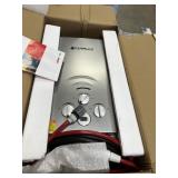 Camplux portable water heater, propane