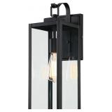 Pia Ricco 18" Outdoor Wall Light, Matte Black
