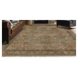 Area Rug 8x10 Vintage Distressed, Non Slip, Sage