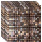 YMMXGE Peel & Stick Metal Backsplash Tile, 12"x12"