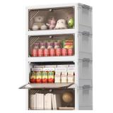 4 Tier Foldable Plastic Storage Bin - 24QT