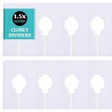 Set of 15 Rectangle Closet Dividers, White