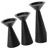 Unomor Vintage Matte Iron Candle Holders (3Pcs)
