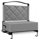 Wide Gray Folding Stadium Seat, 400lb capacity