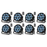 Rechargeable RGBW LED Uplights, 8-Pack