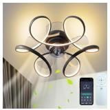 VIOAOEAFA Ceiling Fan with Light, Remote, 6 Speeds