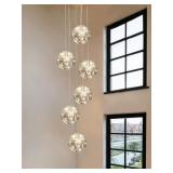 LED Staircase Crystal Ceiling Lights