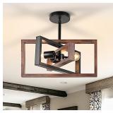 HuisMier 3-Light Rustic Ceiling Fixture