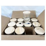 12pc glass storage jars with bamboo tops