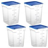 4pc Curta 22qt food storage containers with lids