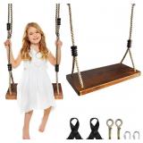 Wood Tree Swing Seat, 17"x8", 440lb capacity