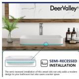 Deer Valley 19"x12" Semi Recessed Sink with faucet