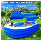 inflatable swimming pool with canopy