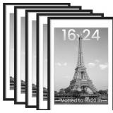 upsimples 16x24 Picture Frame, black, 5 pack