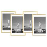 ENJOYBASICS 16x24 Picture Frame, Gold, 4 Pack