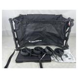 Raynesys folding wagon cart, 220lb capacity, black