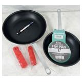 Choice 8" and 10" non-stick fry pans, aluminum