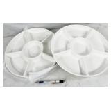 pair porcelain serving dishes