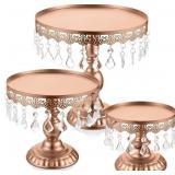 3 Pcs Cake Stand with Crystal Bling Pendants