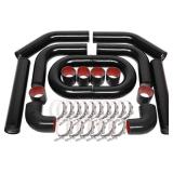 8PCS Universal 3 Inch Intercooler Piping Kit