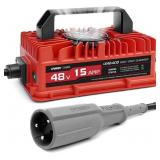 15A 48V Golf Cart Battery Charger, Club Car 3-Pin