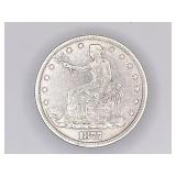 1877 Trade silver dollar, in capsule
