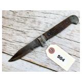 vintage compass fixed blade knife, Japan, 3-1/4"
