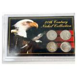20th Century nickel Collection in plastic case: