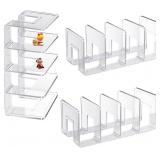 3pc Clear Acrylic Desk File Sorter