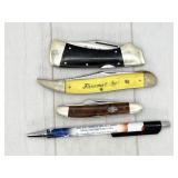 3pc assorted knives: Camillus, Parker, CI