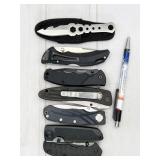 7pc assorted knives: Buck, Smith & Wesson,