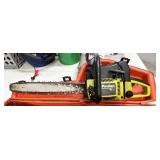 Poulan chainsaw in case, not locked up but not