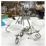 5-light chandelier, not tested. NO SHIPPING