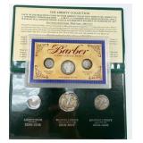 2 box sets: Barber Coin Collection (1902-S Barber