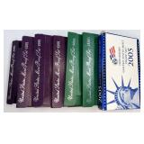7 assorted proof sets: 2005-S 11pc proof set,