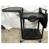 PIXMobile metal rolling av cart, sides raise or