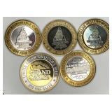 Casino 999 Fine Silver chips, 194g total weight: