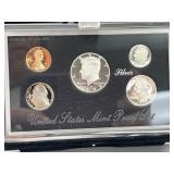 1992-S Premier Silver proof set, in presentation