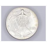 1986 American Silver Eagle silver bullion dollar,